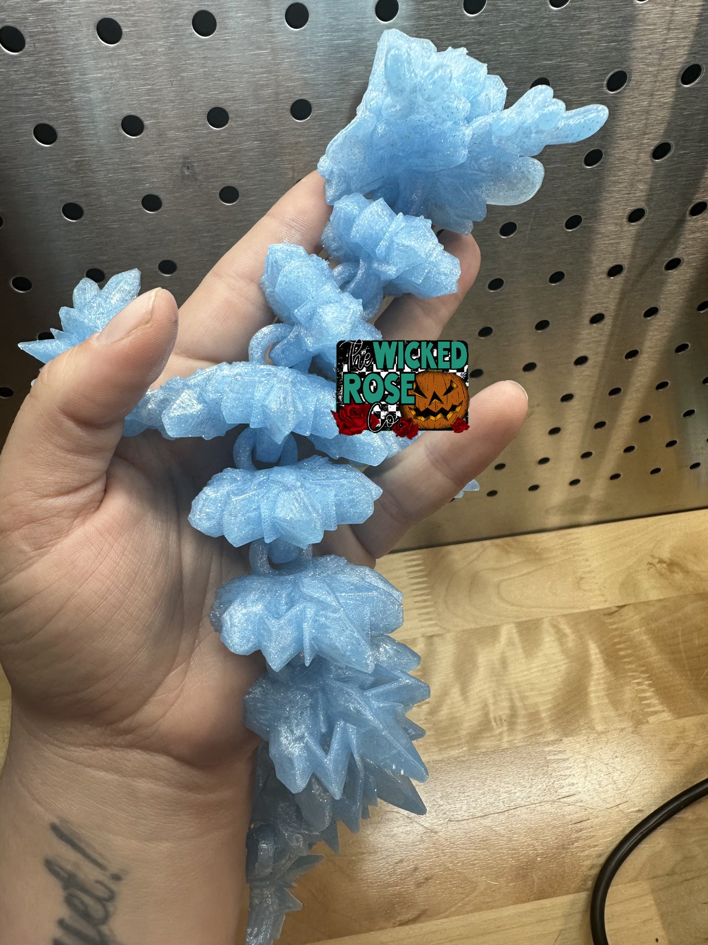 3D Printed, Articulated, SINGLE COLOR Winter Dragon