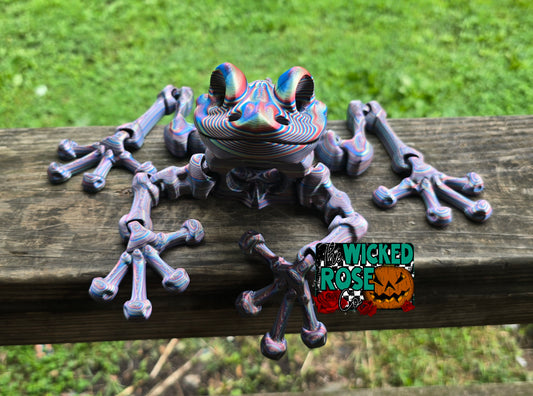 3D Printed, Articulated, Large Skeleton Frog