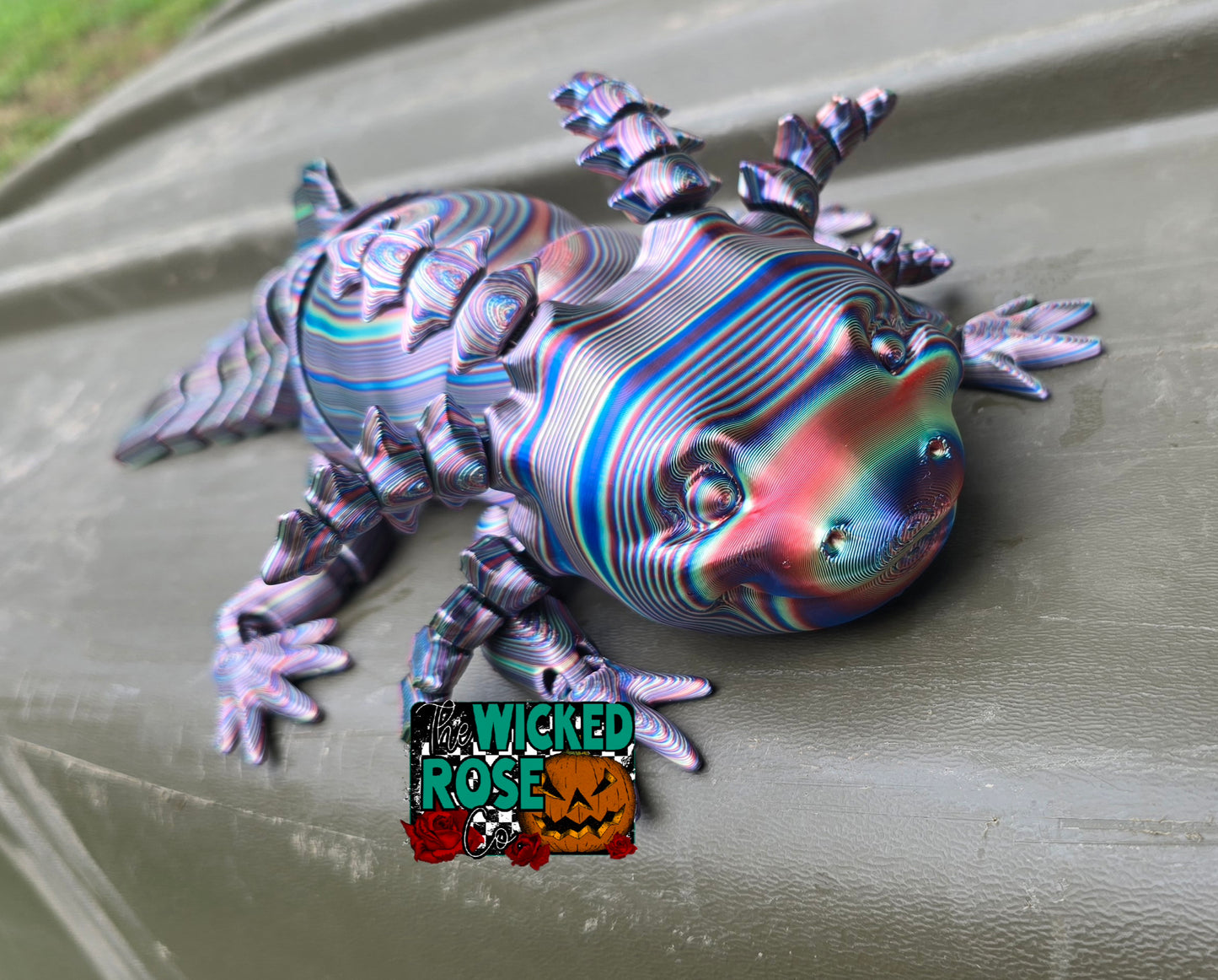 3D Printed, Articulated, 15" Long Axolotol