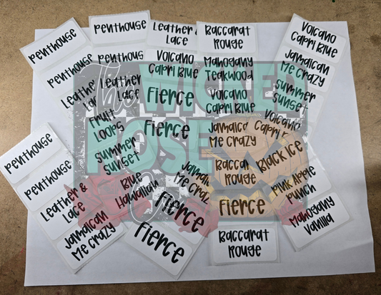 Freshie Scent Labels
