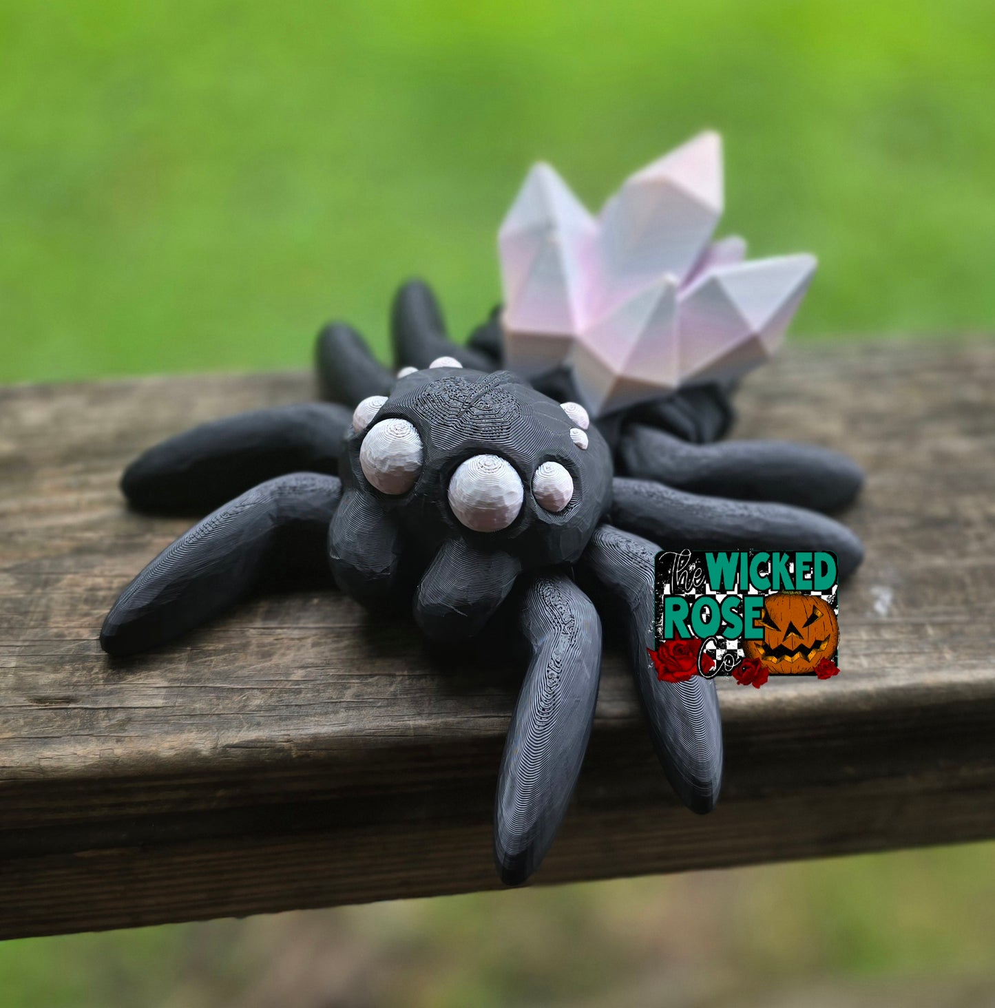 3D Printed, Articulated, Large Crystal Spider
