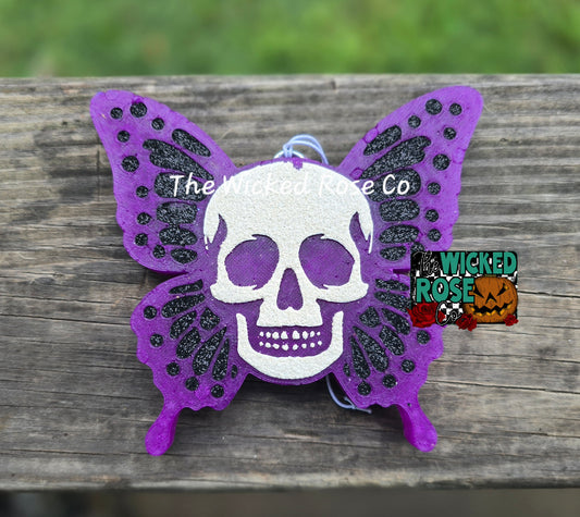 Butterfly With Skull Car Freshie
