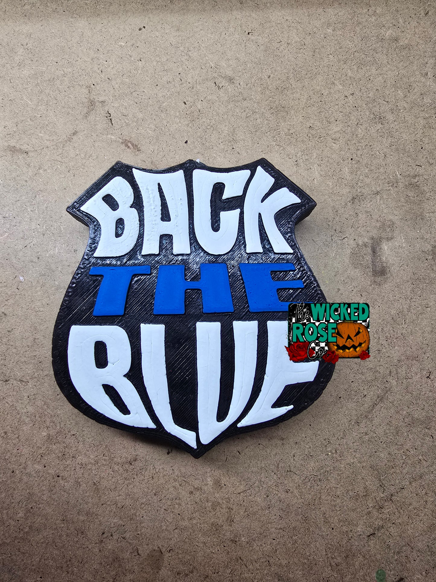 Back The Blue - Mahogany Teakwood