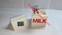 3D Printed Milk And Cookies Dragon With Milk Carton Storage Container