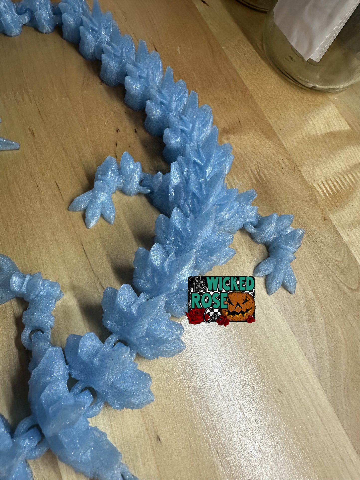 3D Printed, Articulated, SINGLE COLOR Winter Dragon