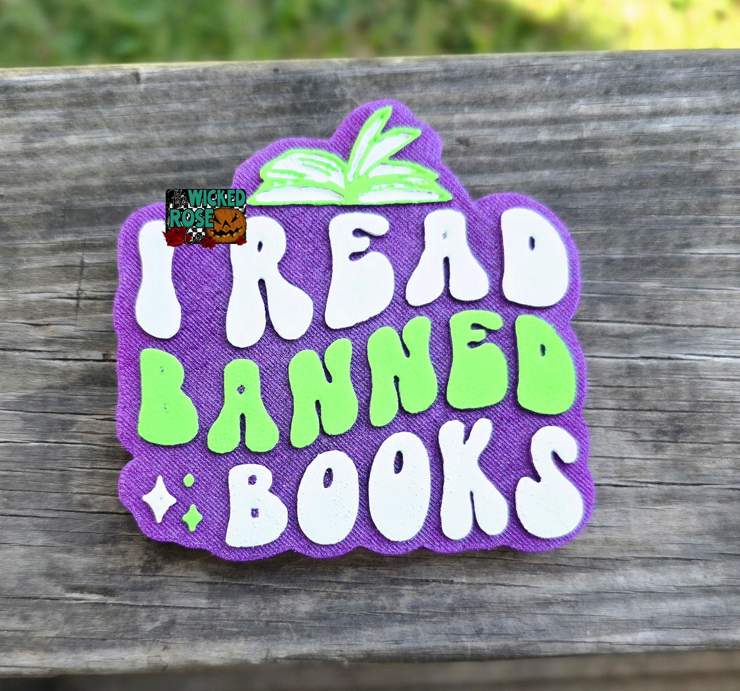 I Read Banned Books Car Freshie