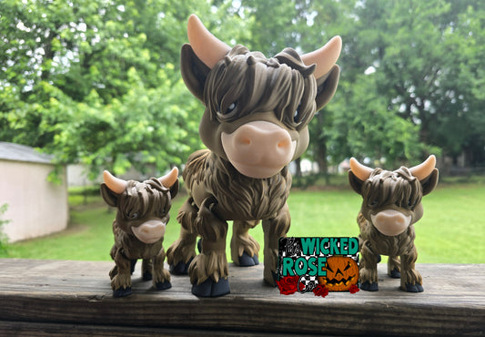 3D Printed Articulated Highland Cow