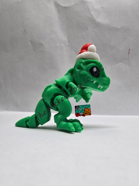 3D Printed Mini Articulated Santa T-Rex