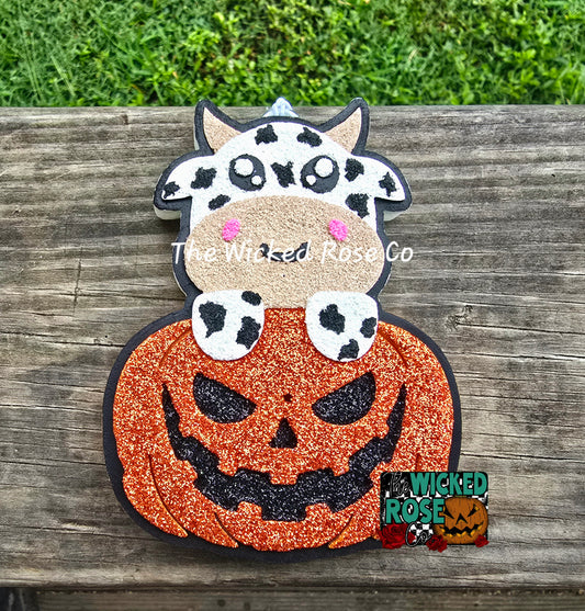 Baby Cow With Pumpkin Car Freshie