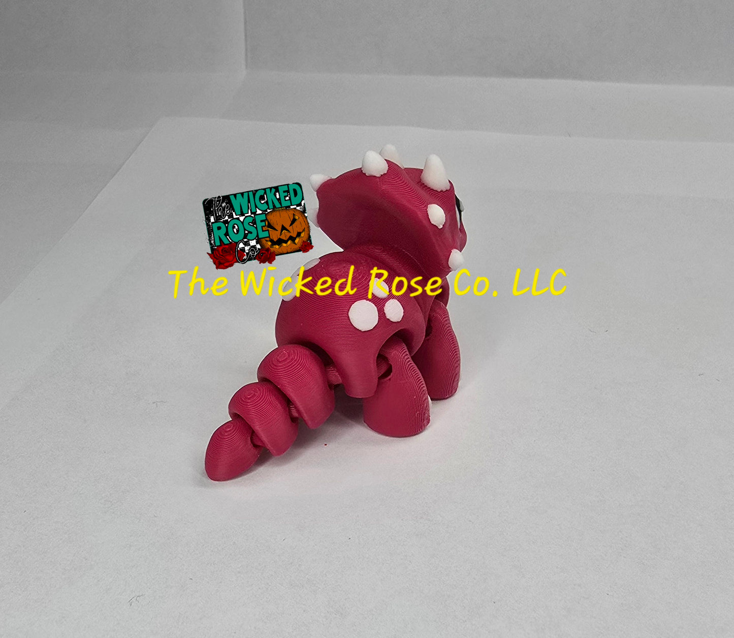 3D Printed, Articulated, Mini Triceratops