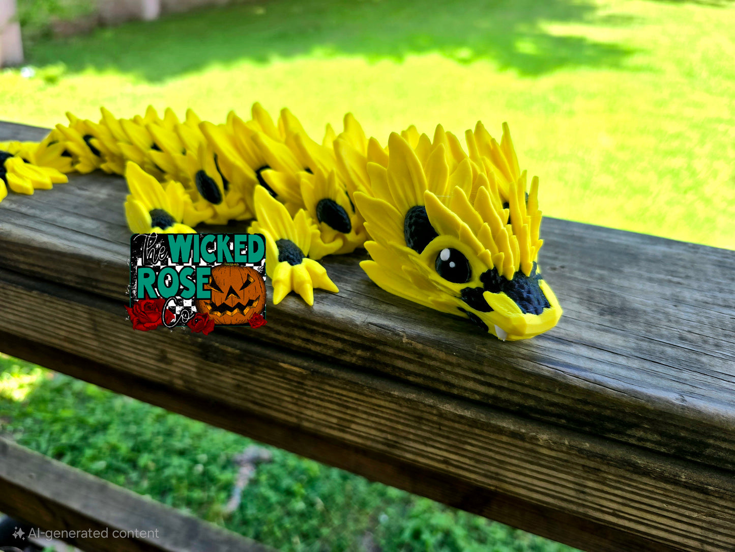 3D Printed, Articulated Sunflower Dragon
