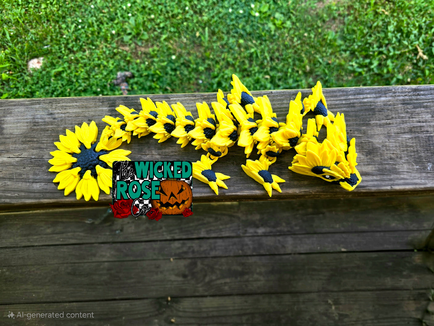 3D Printed, Articulated Sunflower Dragon