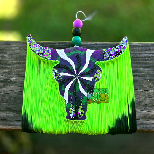 Beetle Man Inspired Bull Skull - Jamaican Me Crazy