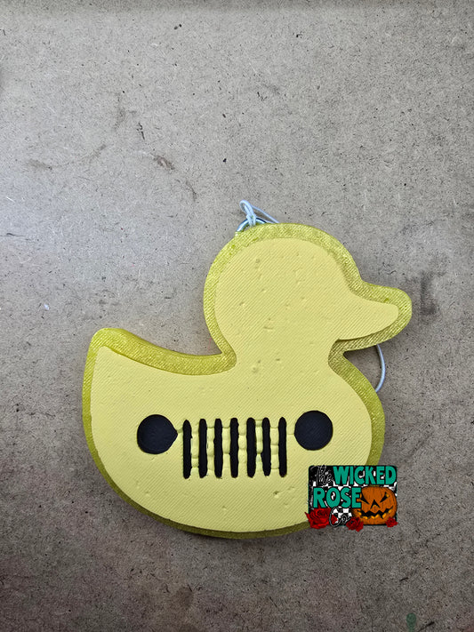 Duck With Jeep Symbol - Mahogany Teakwood