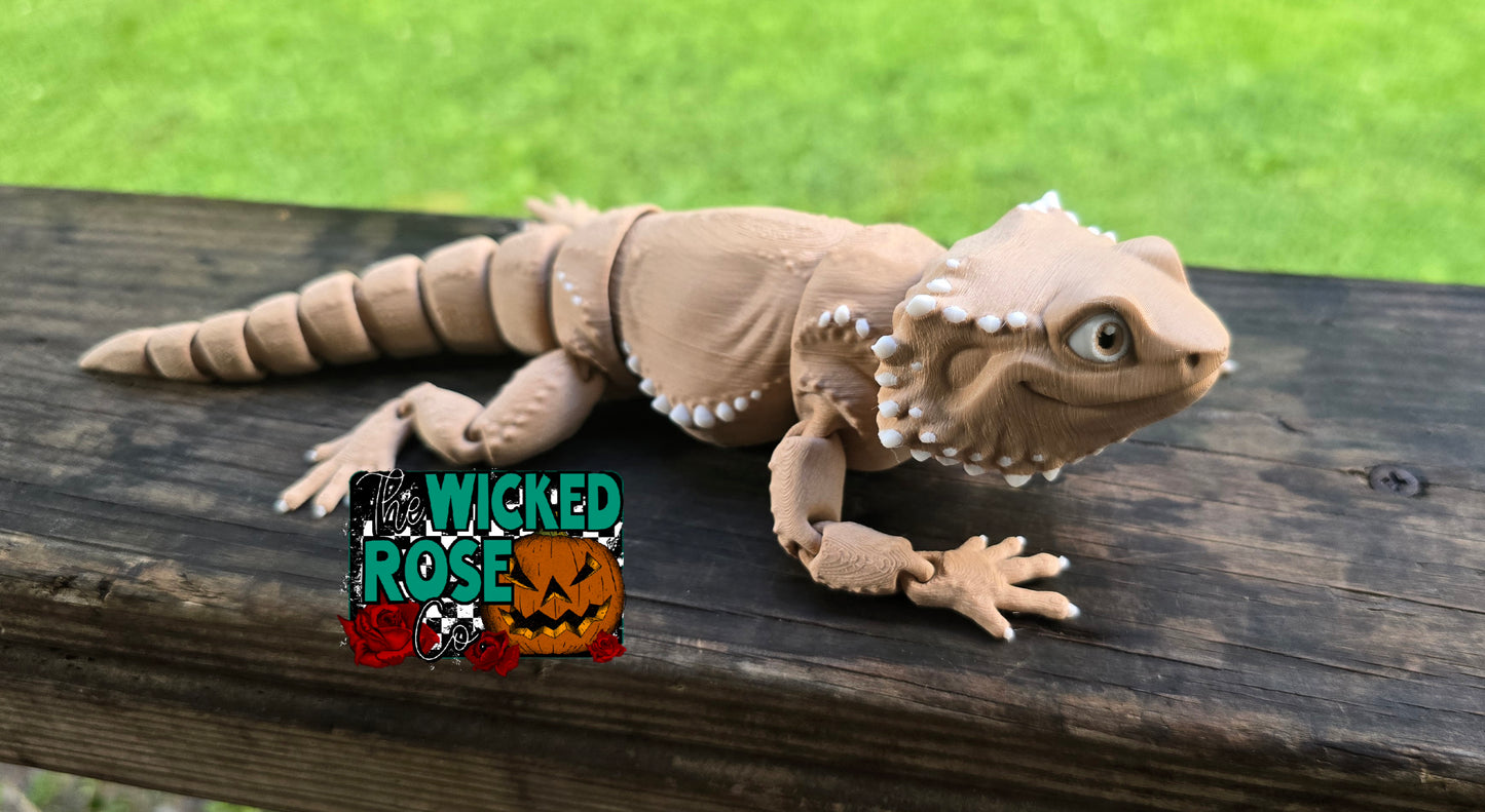 3D Printed Articulated Bearded Dragon
