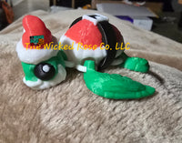 3D Printed Mini Articulated Santa Turtle