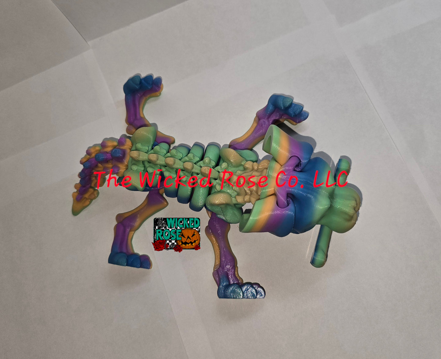 3D Printed Skeleton Puppy Dog With Bone