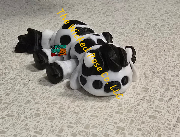 3D Printed Mini Articulated Spotted Cow