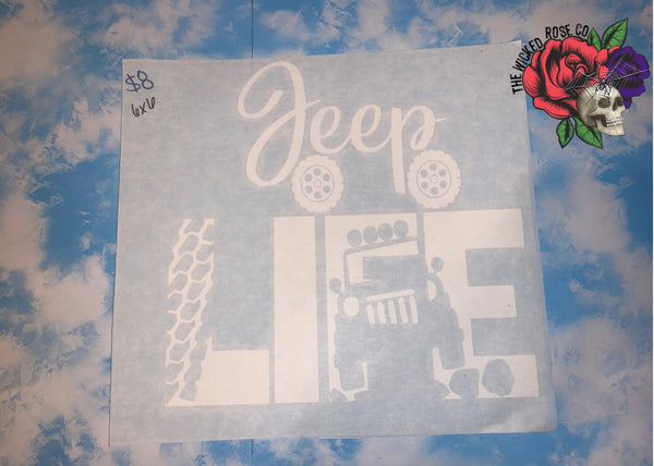 Jeep Life Vinyl Window Decal