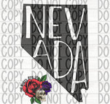 Nevada State Vinyl Window Decal